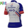 Set Wielershirt + Fietsbroek Kort 2020 Groupama-FDJ Kids N001
